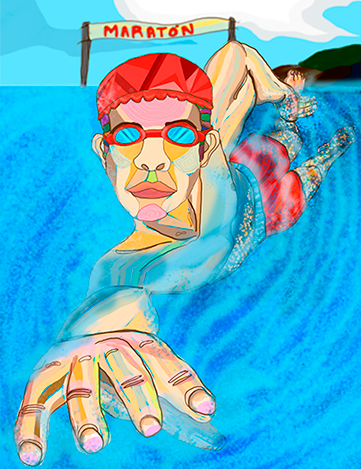 un nadador